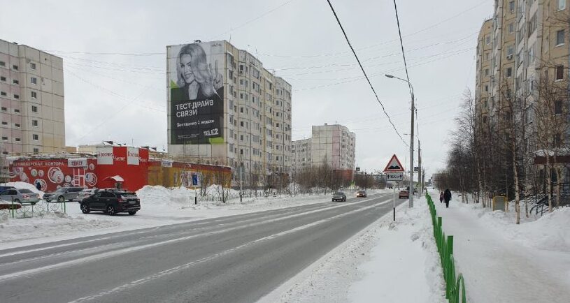 Размещение брандмауэров в городе Надым